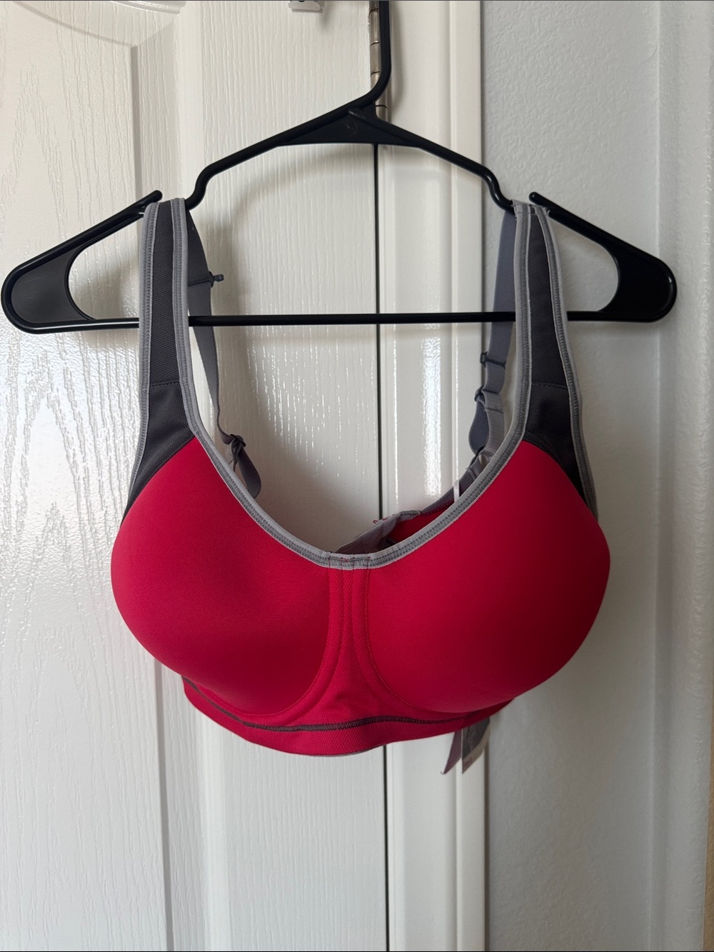 Freya Red and Gray High-Impact Molded Sports Bra US 30G